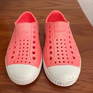 Limited Edition Native Kids Shoes - Glitter Pink